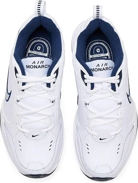 Nike Air Monarch IV Men's Cross Training Shoes White/Black/Varsity Red : 6 D - Medium, Leather/Textile - Image 8