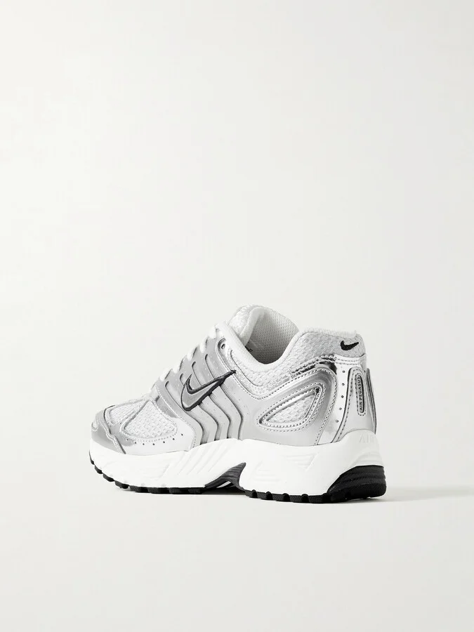 Nike - Air Pegasus 2k5 Metallic Leather And Mesh Sneakers - White - Image 3