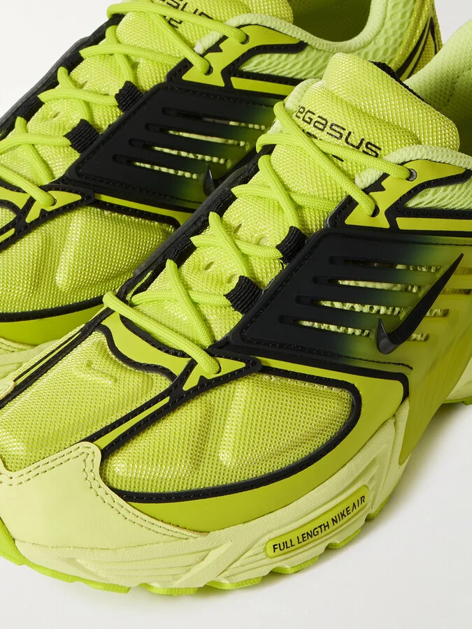 Nike - Air Pegasus Wave Rubber-trimmed Mesh Sneakers - Green - Image 4