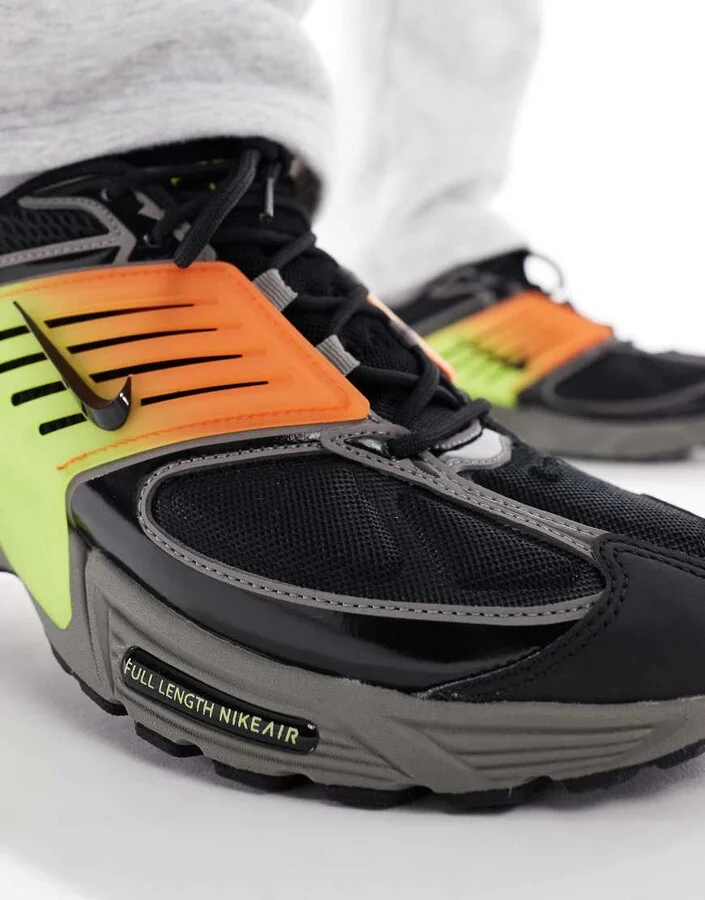 Nike Air Pegasus Wave sneakers in black and orange - Image 3