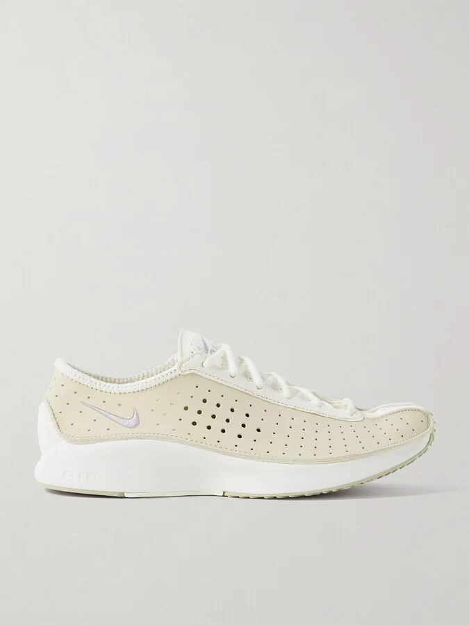 Nike - Air Superfly Perforated Leather And Suede Sneakers - Yellow