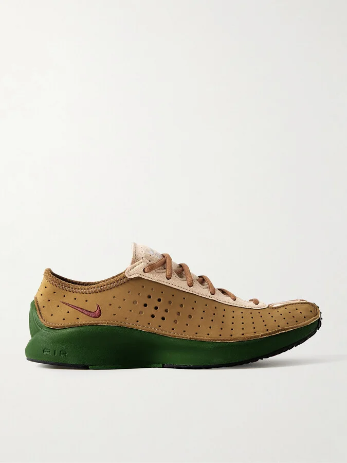 Nike - Air Superfly Perforated Nubuck And Suede Sneakers - Brown