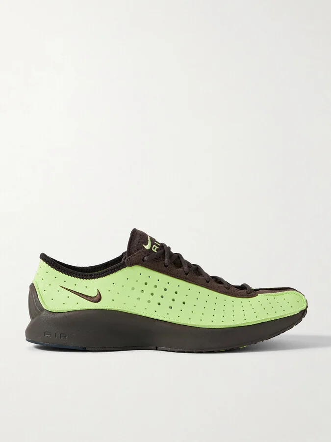 Nike - Air Superfly Suede And Perforated Leather Sneakers - Green