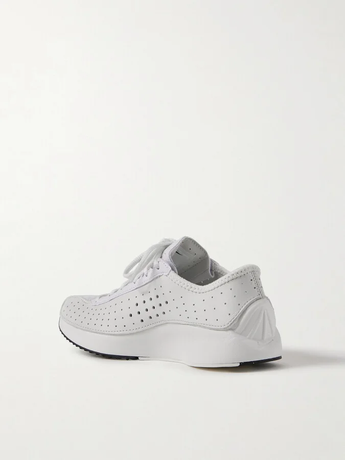 Nike - Air Superfly Suede And Perforated Leather Sneakers - White - Image 3