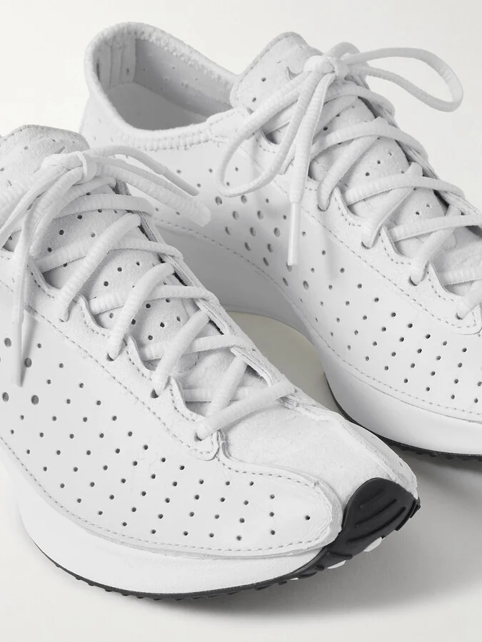 Nike - Air Superfly Suede And Perforated Leather Sneakers - White - Image 4