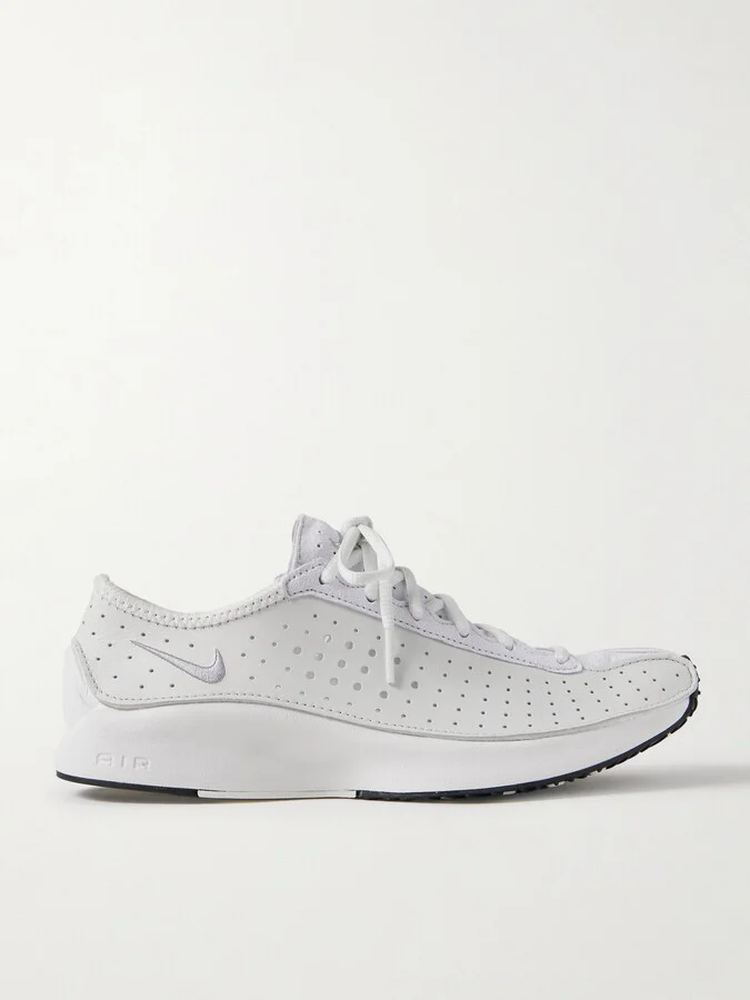 Nike - Air Superfly Suede And Perforated Leather Sneakers - White