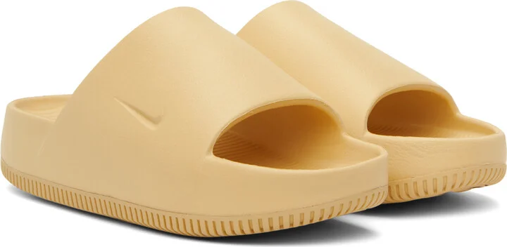 Nike Beige Calm Pool Slides - Image 4