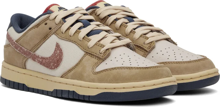 Nike Beige Dunk Low Retro SE Sneakers - Image 4