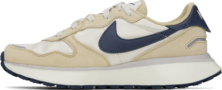 Nike Beige & Navy Phoenix Waffle Sneakers - Image 3