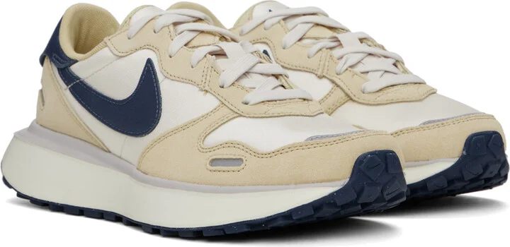 Nike Beige & Navy Phoenix Waffle Sneakers - Image 4