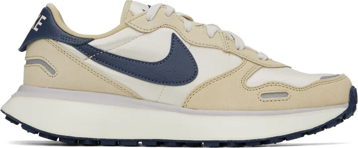 Nike Beige & Navy Phoenix Waffle Sneakers