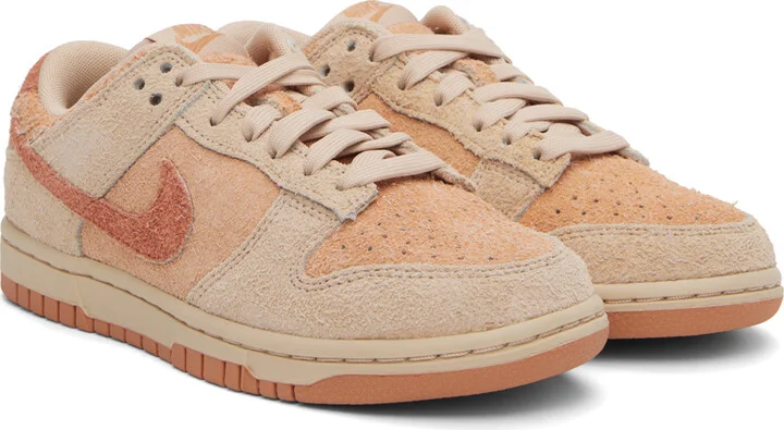 Nike Beige & Orange Dunk Low Sneakers - Image 4
