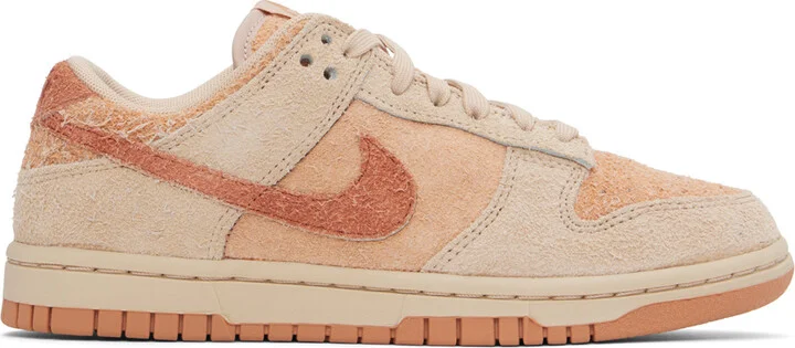 Nike Beige & Orange Dunk Low Sneakers