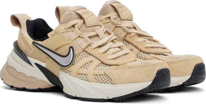 Nike Beige V2K Run Sneakers - Image 4