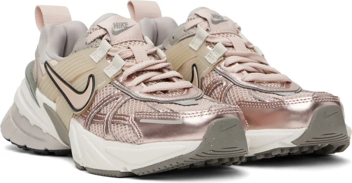 Nike Beige V2K Run Sneakers - Image 4