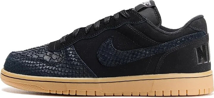 Nike Big Low Lux Men's Shoes Black/Black/Gum Light Brown/Wolf Grey : 12.5 D - Medium, Faux Leather - Image 6