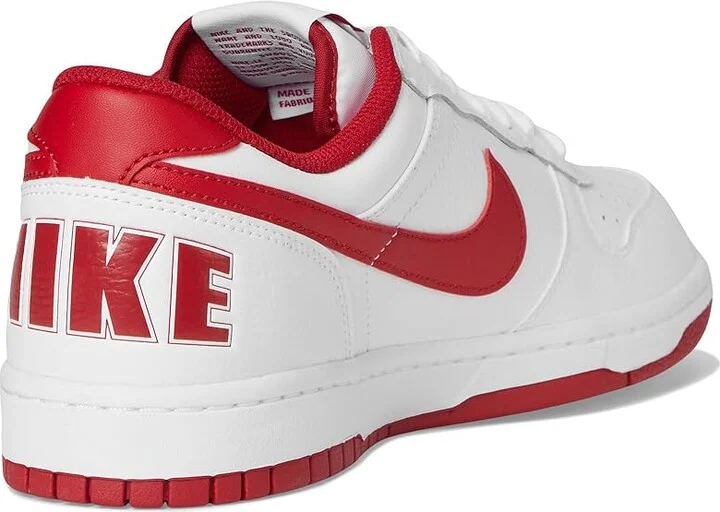 Nike Big Low Men's Cross Training Shoes White/Gym Red : 11.5 D - Medium, Leather - Image 4