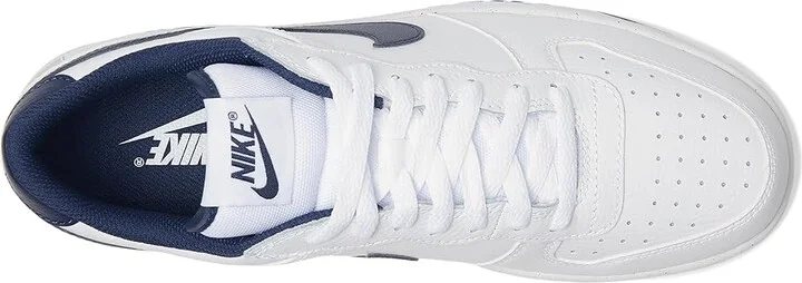 Nike Big Low Men's Cross Training Shoes White/Midnight Navy : 9.5 D - Medium, Leather - Image 2