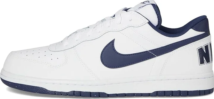 Nike Big Low Men's Cross Training Shoes White/Midnight Navy : 9.5 D - Medium, Leather - Image 6