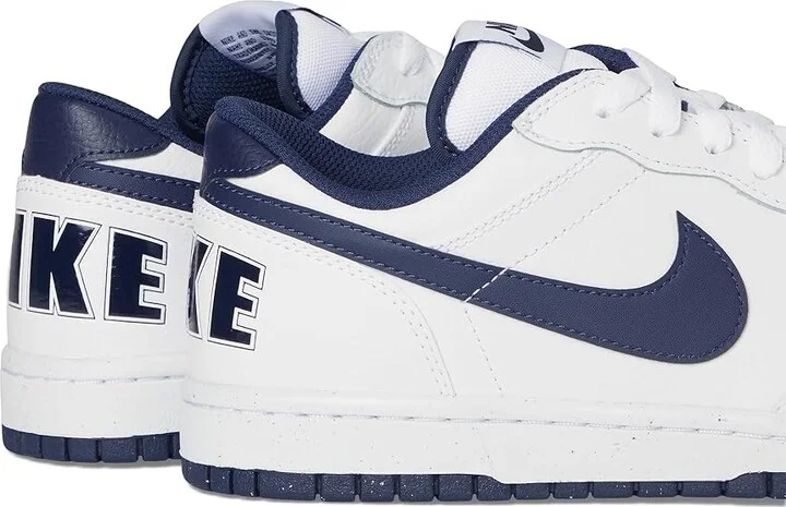 Nike Big Low Men's Cross Training Shoes White/Midnight Navy : 9.5 D - Medium, Leather - Image 7