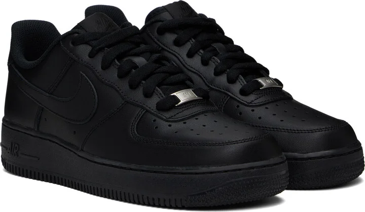 Nike Black Air Force 1 '07 Sneakers - Image 4