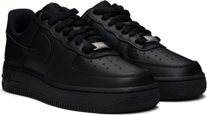 Nike Black Air Force 1 '07 Sneakers - Image 4