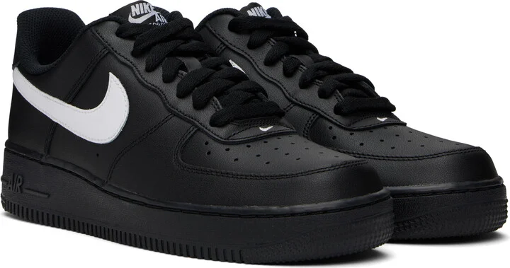 Nike Black Air Force 1 '07 Sneakers - Image 4