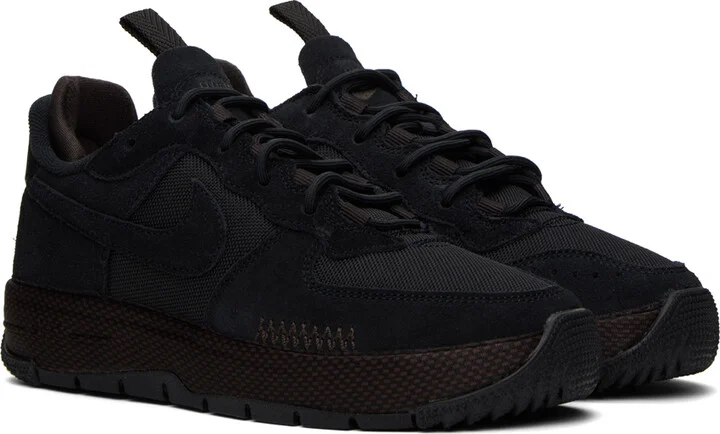 Nike Black Air Force 1 Wild Sneakers - Image 4