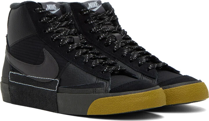 Nike Black Blazer Mid Pro Club Sneakers - Image 4