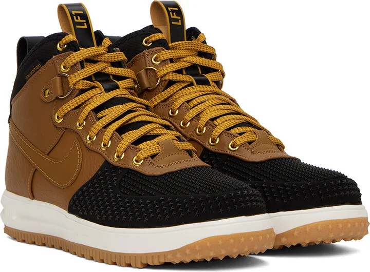 Nike Black & Brown Lunar Force 1 Sneakers - Image 4
