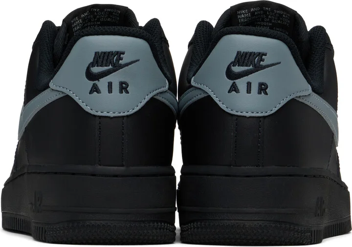 Nike Black & Gray Air Force 1 '07 Sneakers - Image 2