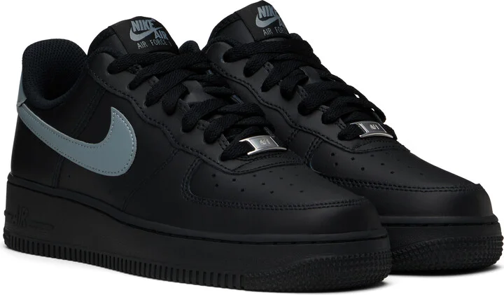 Nike Black & Gray Air Force 1 '07 Sneakers - Image 4
