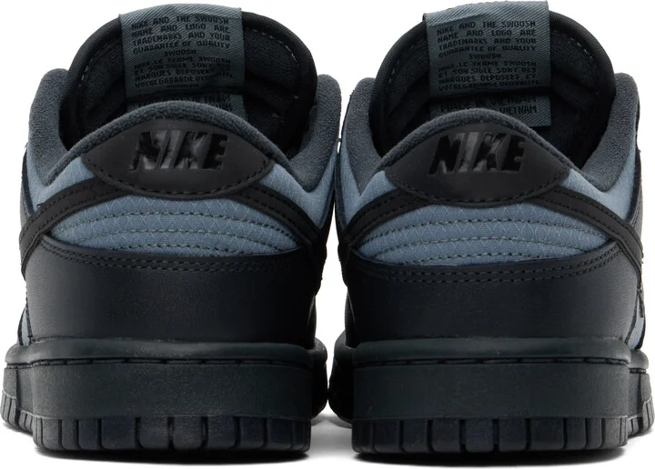 Nike Black & Gray Dunk Low Retro SE Sneakers - Image 2