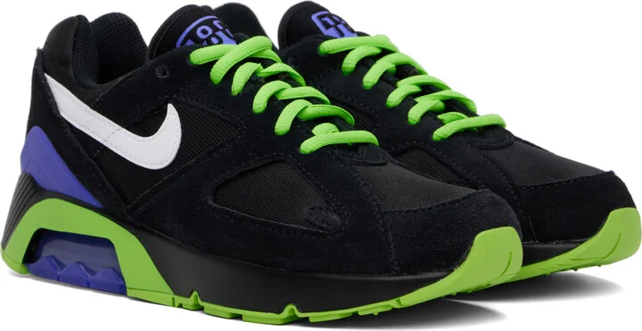 Nike Black & Green Air Max 180 Beetlejuice Sneakers - Image 4