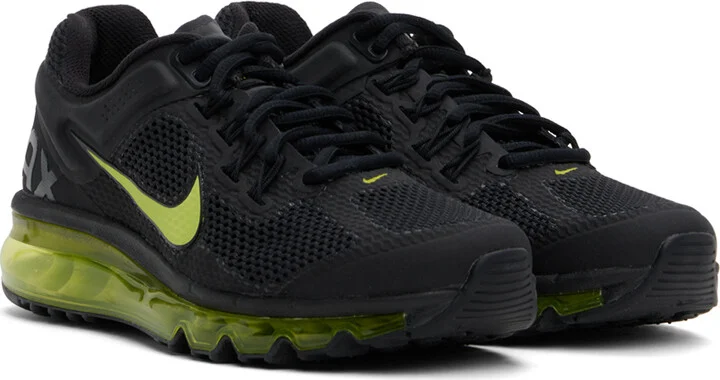Nike Black & Green Air Max 2013 Sneakers - Image 4