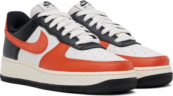 Nike Black & Orange Air Force 1 '07 LV8 Sneakers - Image 4