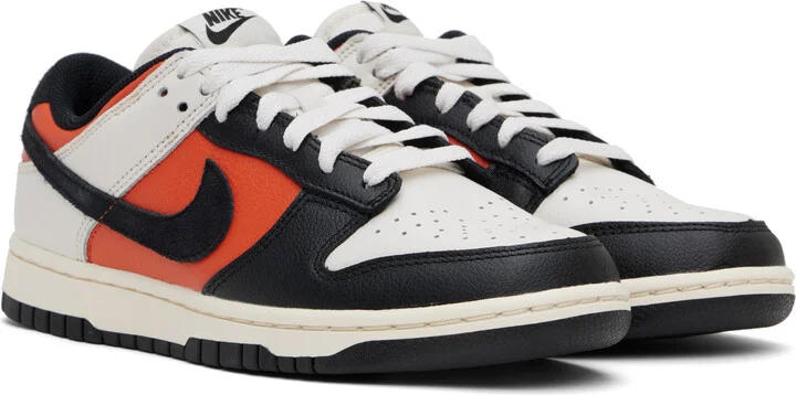 Nike Black & Orange Dunk Low Retro Sneakers - Image 4