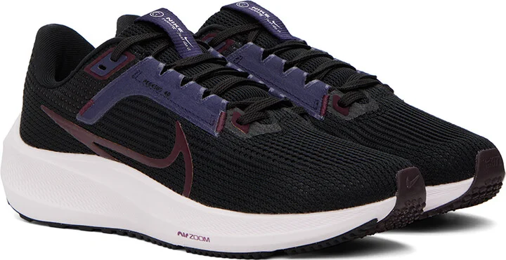 Nike Black & Pink Pegasus 40 Sneakers - Image 4