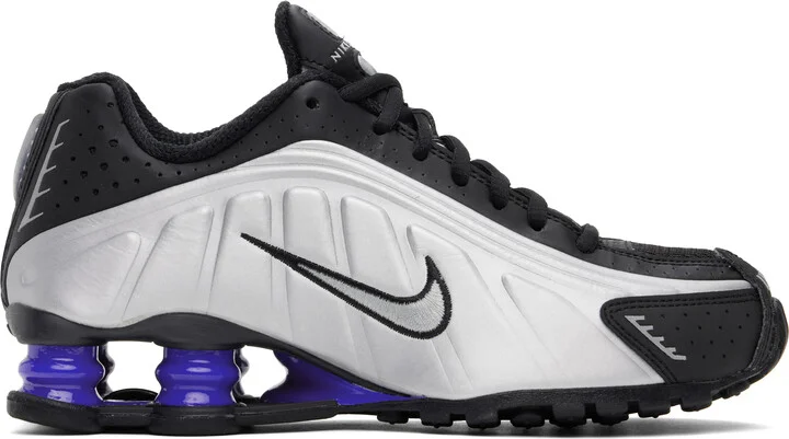 Nike Black & Silver Shox R4 Sneakers