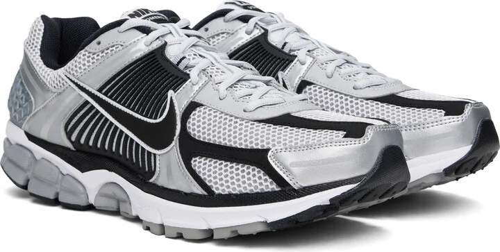 Nike Black & Silver Zoom Vomero 5 Sneakers - Image 4