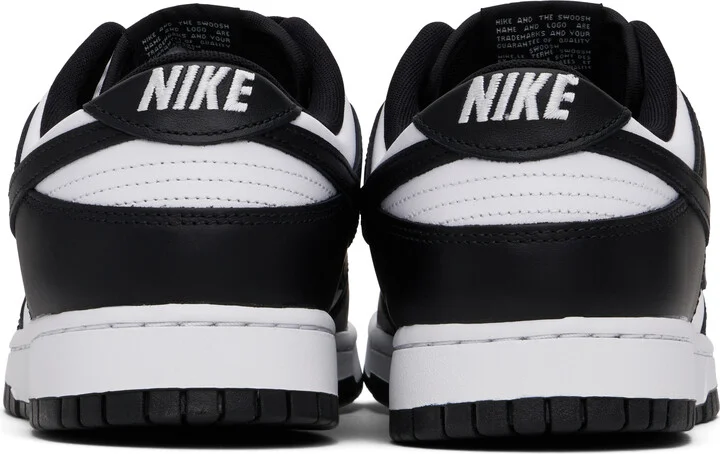 Nike Black & White Dunk Low Retro Sneakers - Image 2