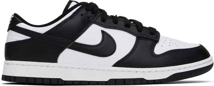 Nike Black & White Dunk Low Retro Sneakers