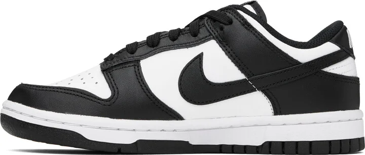 Nike Black & White Dunk Low Sneakers - Image 3
