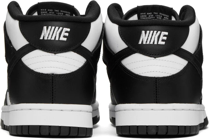 Nike Black & White Dunk Mid Sneakers - Image 2