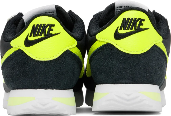 Nike Black & Yellow Cortez Sneakers - Image 2
