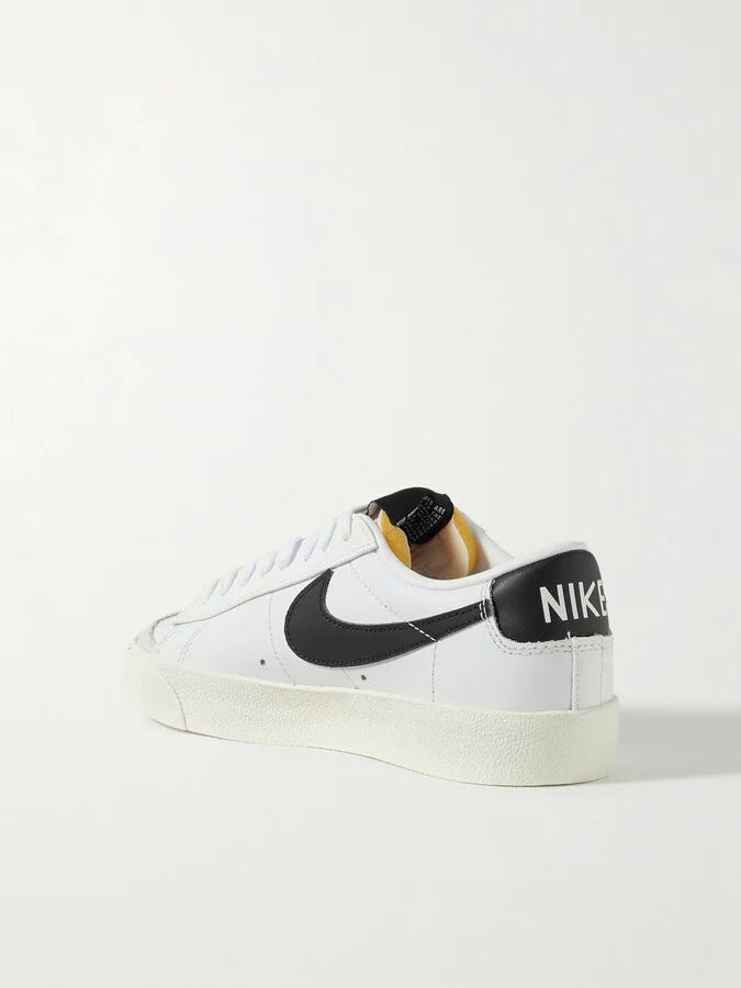 Nike - Blazer Low '77 Se Suede-trimmed Leather Sneakers - White - Image 3