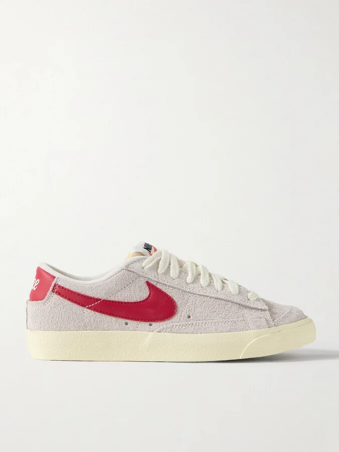 Nike - Blazer Low ’77 Vintage Leather-trimmed Brushed-suede Sneakers - White