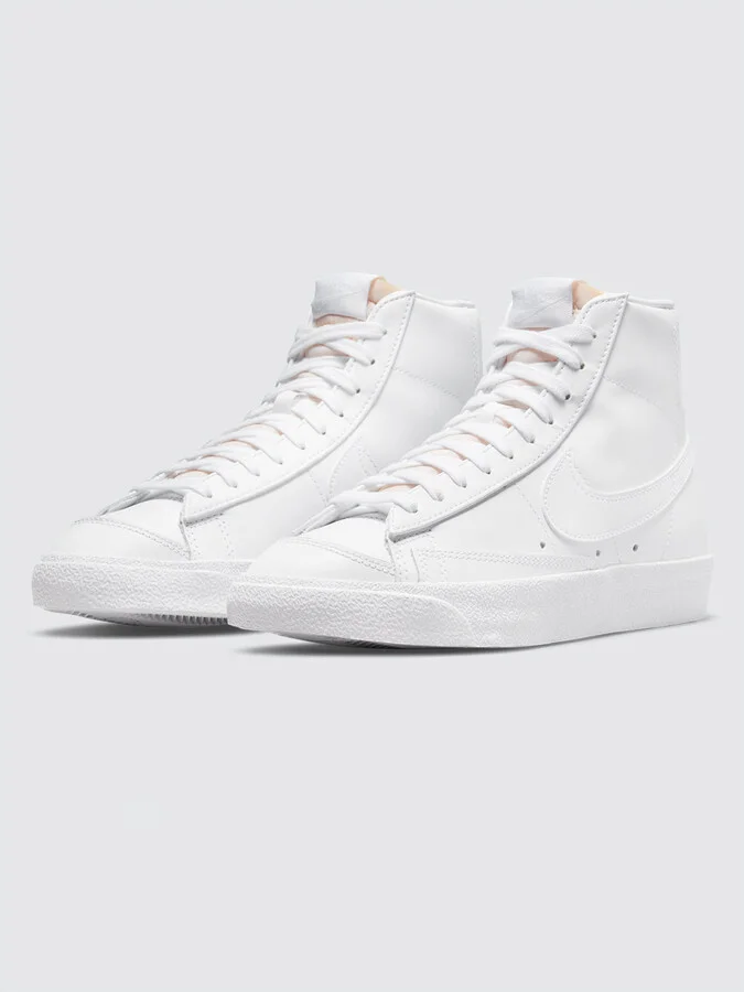 Nike Blazer Mid '77 Vintage - White/White-White-Black - Image 3