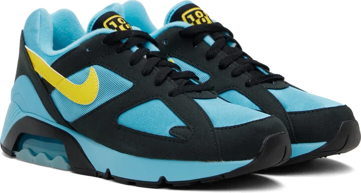 Nike Blue & Black Air Max 180 Sneakers - Image 4