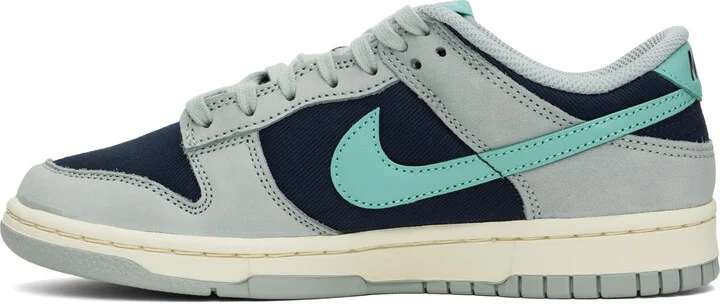 Nike Blue Dunk Low Retro Premium Sneakers - Image 3
